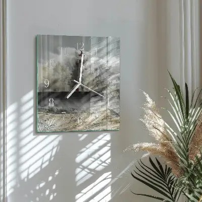 Glasuhr quadratisch Sturm
