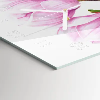 Glasuhr quadratisch Magnolie