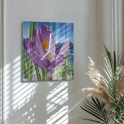 Wanduhr mit motiv quadratisch Frühling