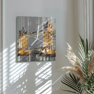 Wanduhr mit motiv quadratisch Tower Bridge