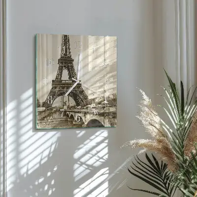 Moderne wanduhr quadratisch Paris