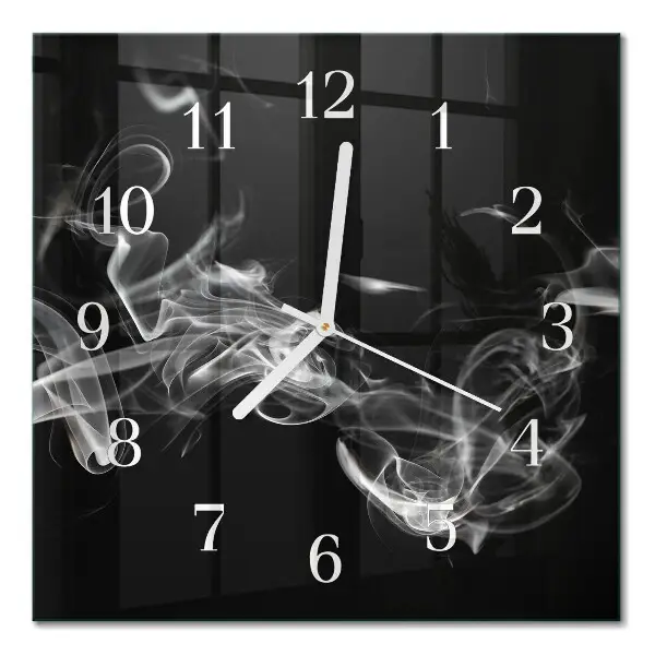 Quadratische wanduhr Rauch