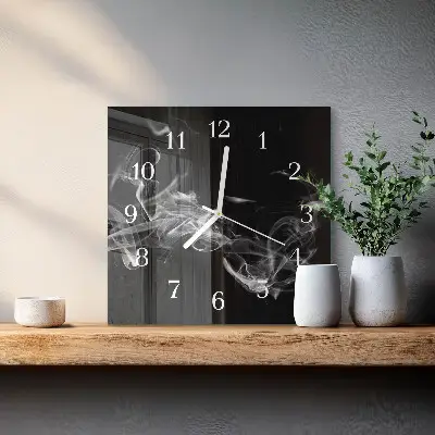 Quadratische wanduhr Rauch
