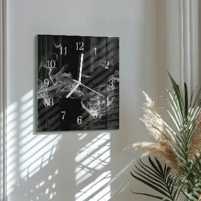 Quadratische wanduhr Rauch