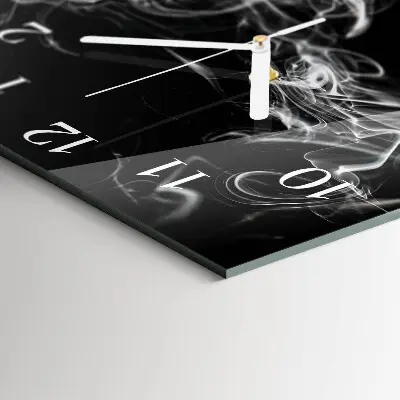 Quadratische wanduhr Rauch