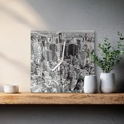 Glasuhr quadratisch Horizont