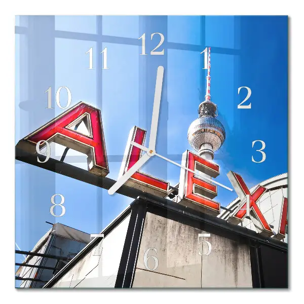 Wanduhr mit motiv quadratisch Alexanderplatz