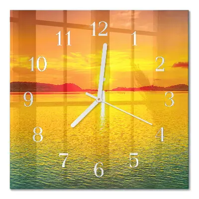 Wanduhr mit motiv quadratisch Sonnenuntergang