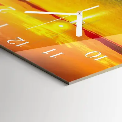 Wanduhr mit motiv quadratisch Sonnenuntergang