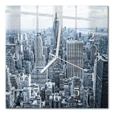 Quadratische wanduhr modern Stadt