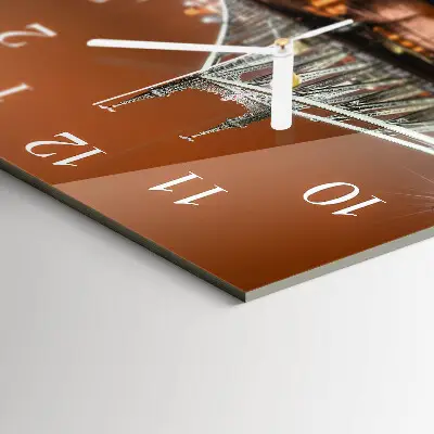Quadratische wanduhr Brücke