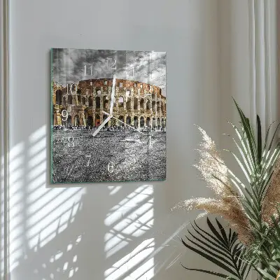 Glasuhr quadratisch Kolosseum