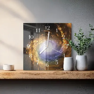 Glasuhr quadratisch Kosmos