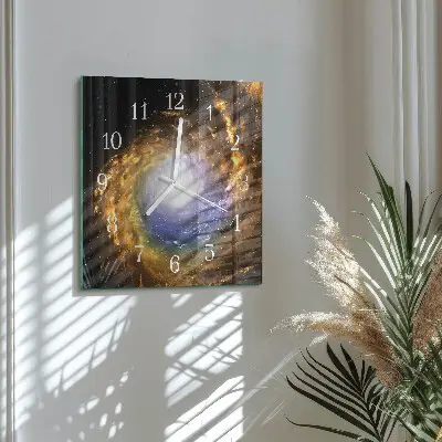 Glasuhr quadratisch Kosmos