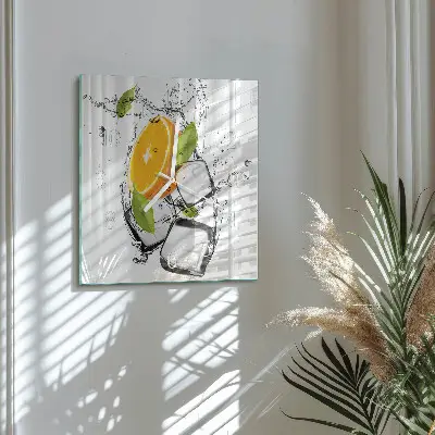 Wanduhr mit motiv quadratisch Eis