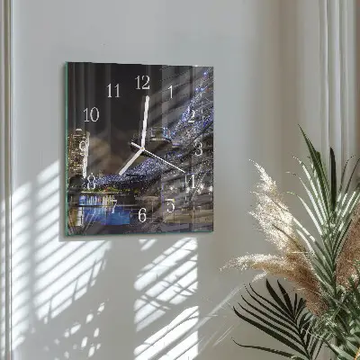 Wanduhr mit motiv quadratisch Nacht