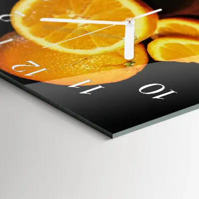 Quadratische wanduhr Orangen