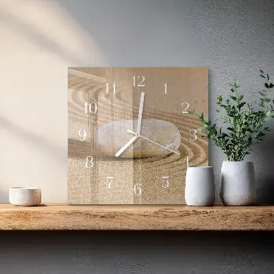 Wanduhr mit motiv quadratisch Steinsand