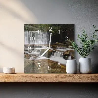 Quadratische wanduhr modern Wasserfälle