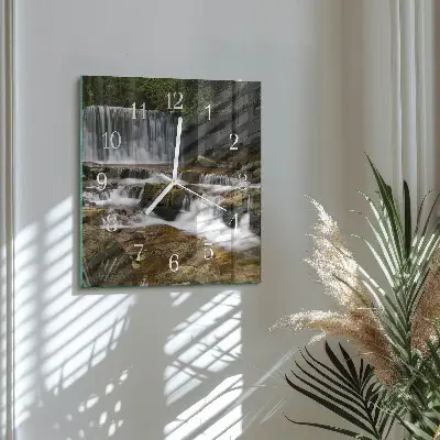 Quadratische wanduhr modern Wasserfälle