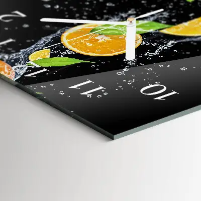 Wanduhr mit motiv quadratisch Orangen