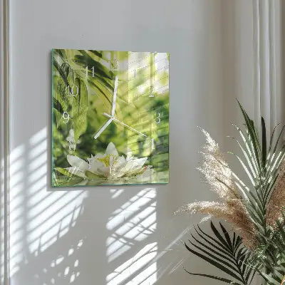 Quadratische wanduhr Natur