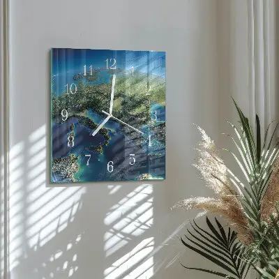 Glasuhr quadratisch Erde