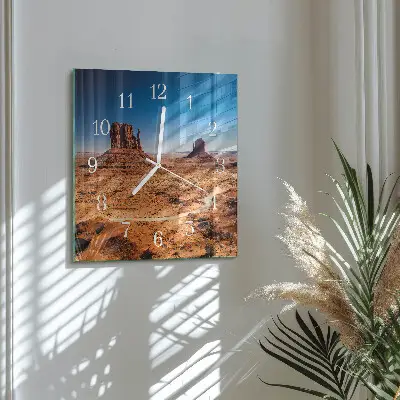 Glasuhr quadratisch Wüste