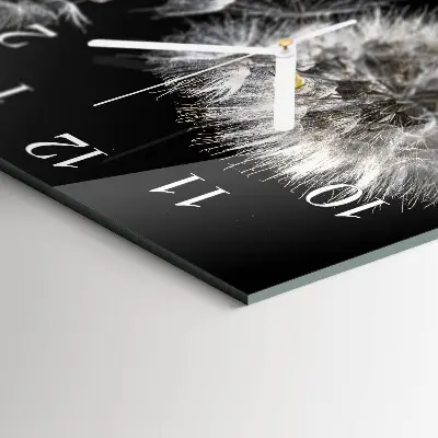 Moderne wanduhr quadratisch Löwenzahn