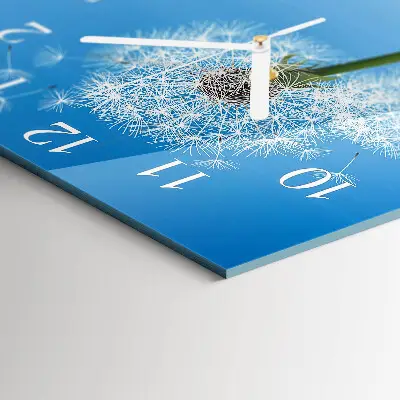 Quadratische wanduhr Löwenzahn