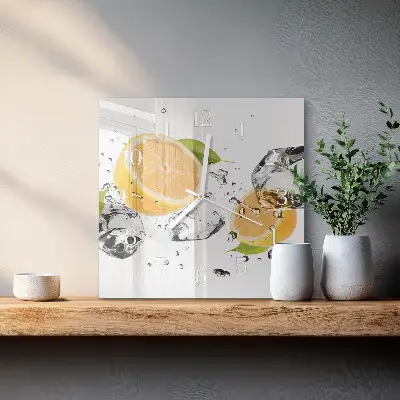 Wanduhr mit motiv quadratisch Zitrusfrüchte