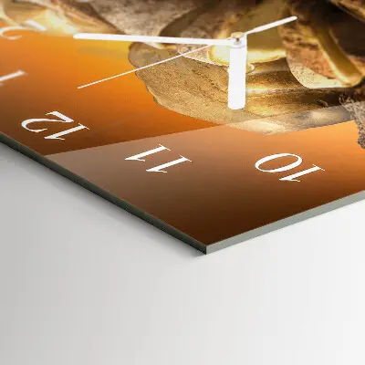 Quadratische wanduhr modern Brot