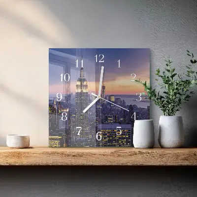 Wanduhr mit motiv quadratisch Stadt