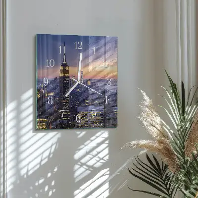 Wanduhr mit motiv quadratisch Stadt