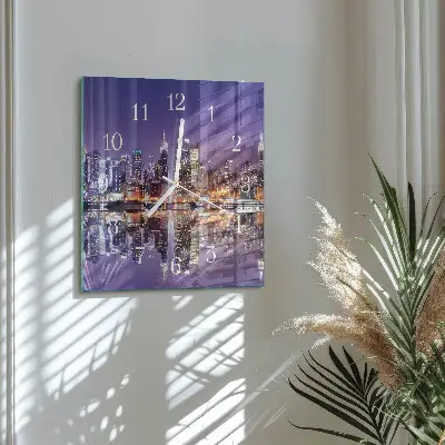 Wanduhr mit motiv quadratisch Stadt