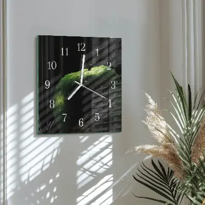 Glasuhr quadratisch Apfel