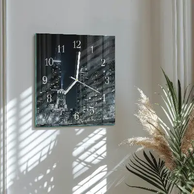 Quadratische wanduhr Stadt