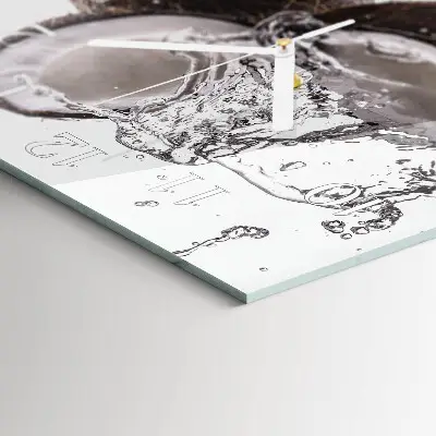 Quadratische wanduhr modern Kokosnüsse