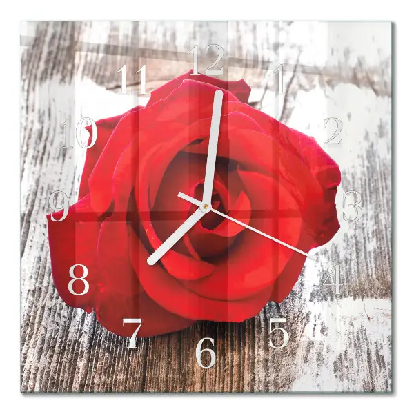 Moderne wanduhr quadratisch Rose