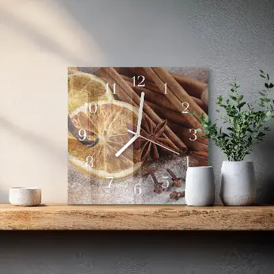 Wanduhr mit motiv quadratisch Zimtanis
