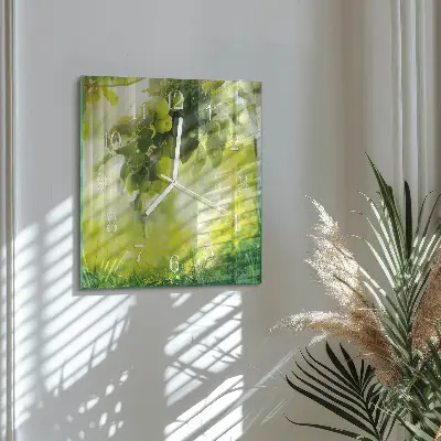 Glasuhr quadratisch Apfelbaum