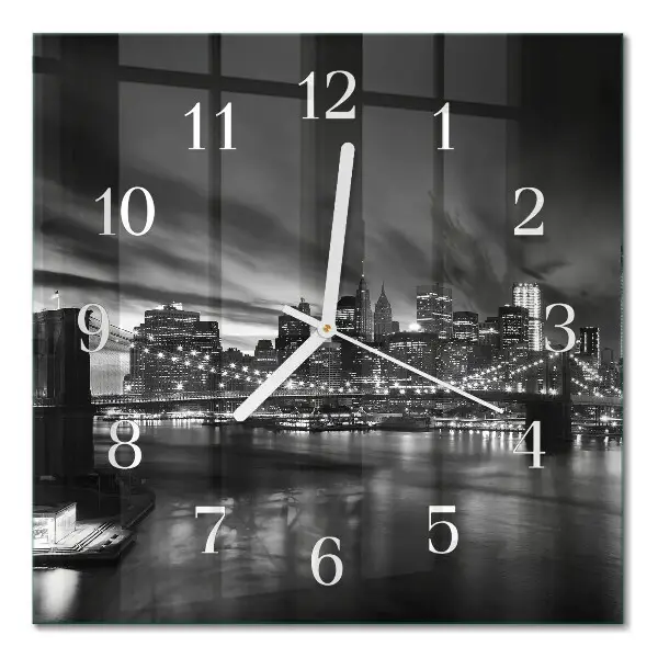 Quadratische wanduhr modern Stadt
