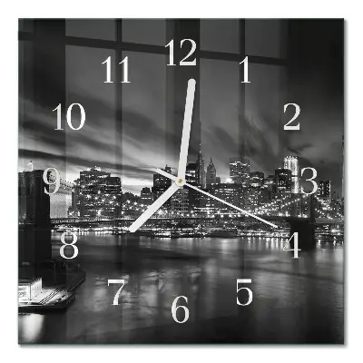 Quadratische wanduhr modern Stadt