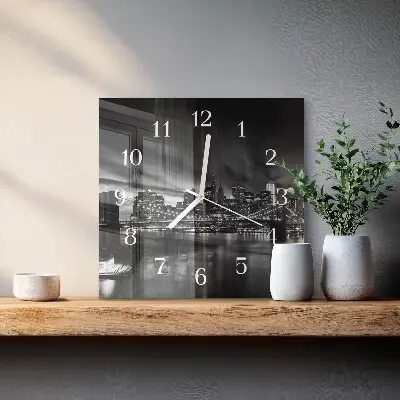 Quadratische wanduhr modern Stadt