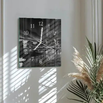 Quadratische wanduhr modern Stadt