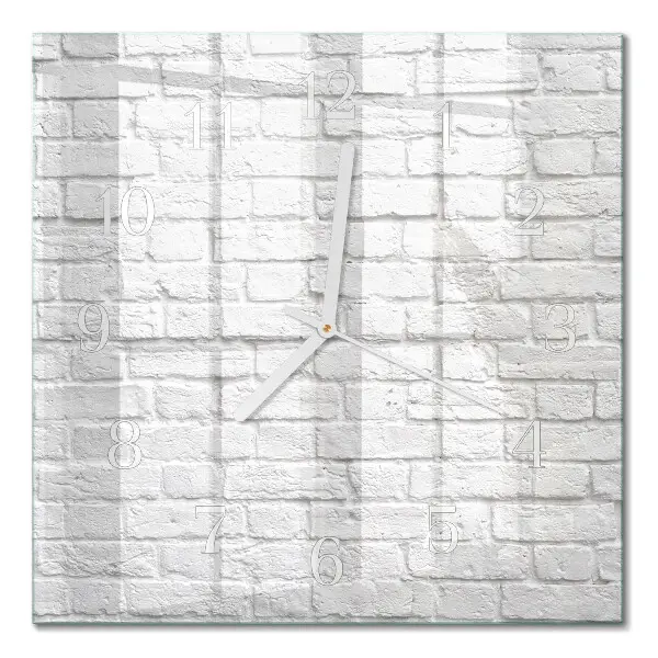 Quadratische wanduhr Ziegel