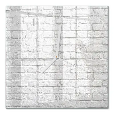 Quadratische wanduhr Ziegel
