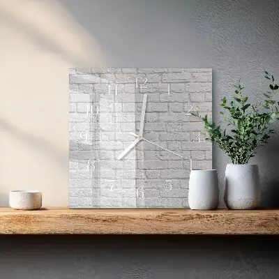 Quadratische wanduhr Ziegel