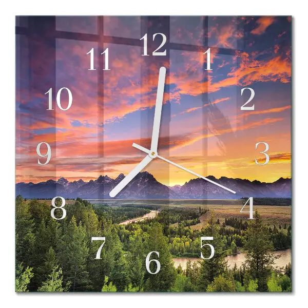 Quadratische wanduhr Landschaft