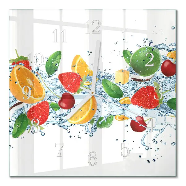 Wanduhr mit motiv quadratisch Obst
